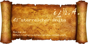 Österreicher Anita névjegykártya
